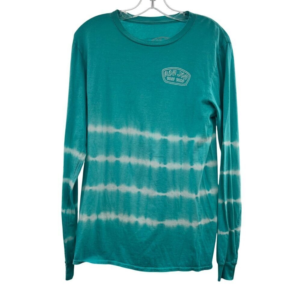 Ron Jon Surf Shop Women's Long Sleeve Tee Turquoise/White Size Medium - Picture 1 of 8